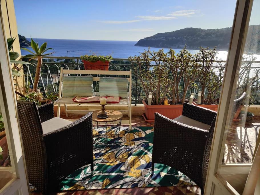 Vintage Flat On Villefranche Bay - Free Car Park 外观 照片