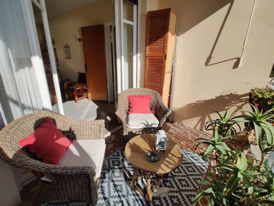 Vintage Flat On Villefranche Bay - Free Car Park 外观 照片